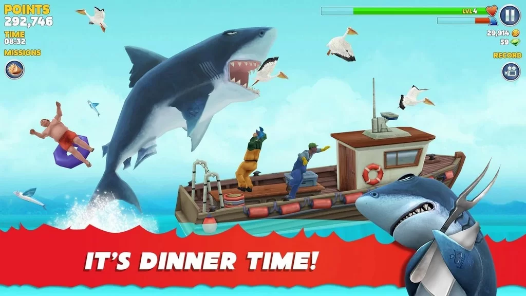 Hungry Shark Evolution MOD APK - Gameplay