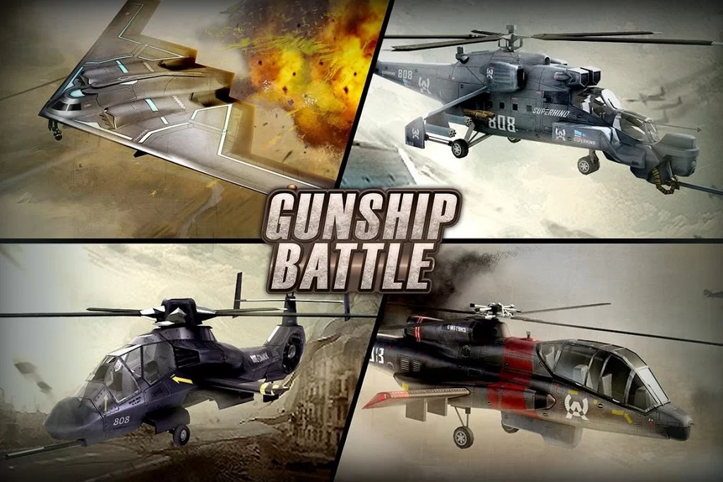 Gunship Battle: Helicopter 3D APK - Gameplay